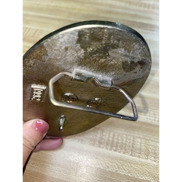 1992 Colorado Silver Star Oval Brass Belt Buckle Youth Judging Contest Winergy - Picture 5 of 6